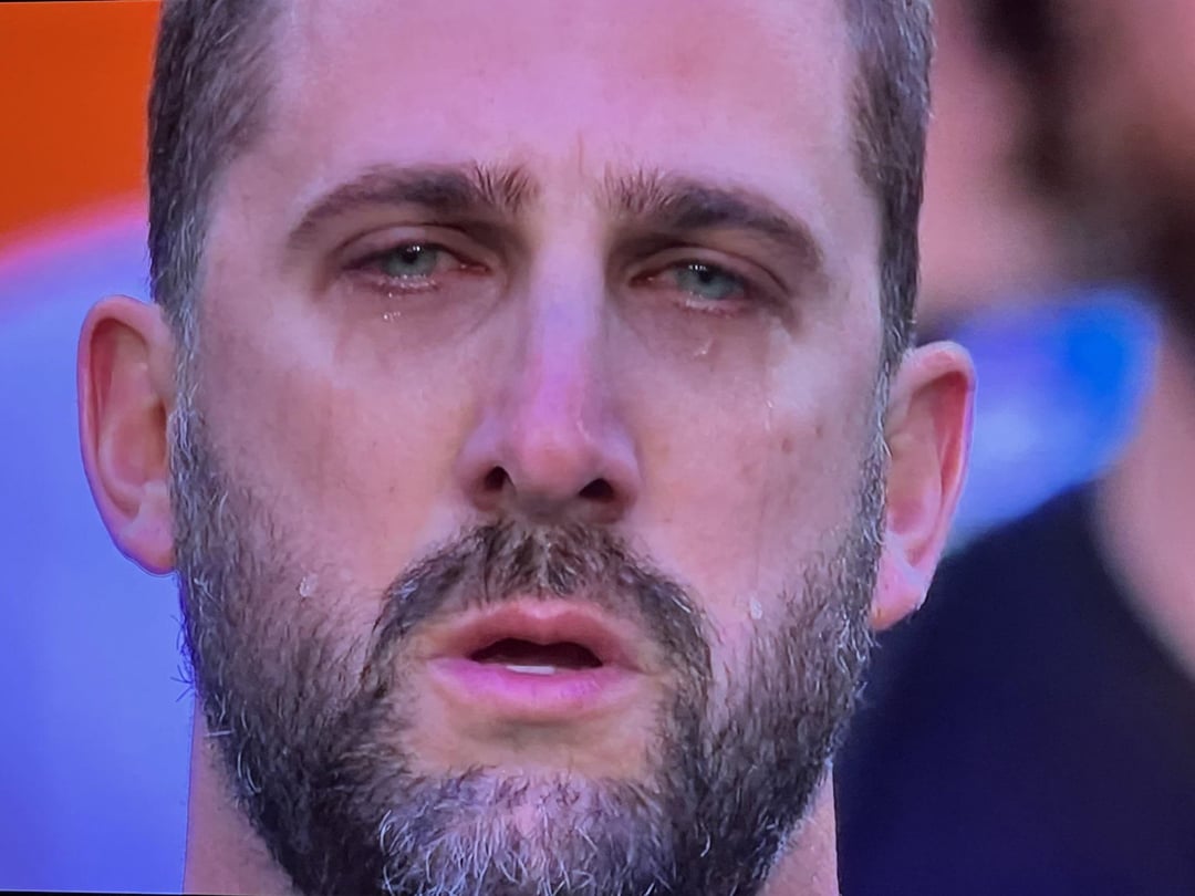 Nick Sirianni cries during rendition of the national anthem at Super Bowl  LVII : r/MURICA